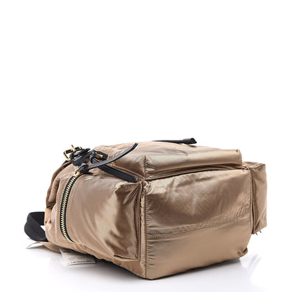 Burberry Metallic Satin Nylon Medium Rucksack Backpack Gold 4 of 9
