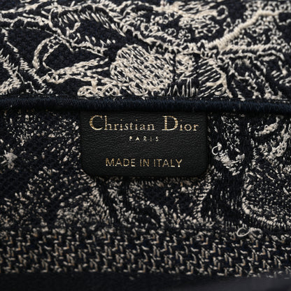Christian Dior Canvas Embroidered Small Dioriviera Toile De Jouy Book Tote Blue 6 of 16