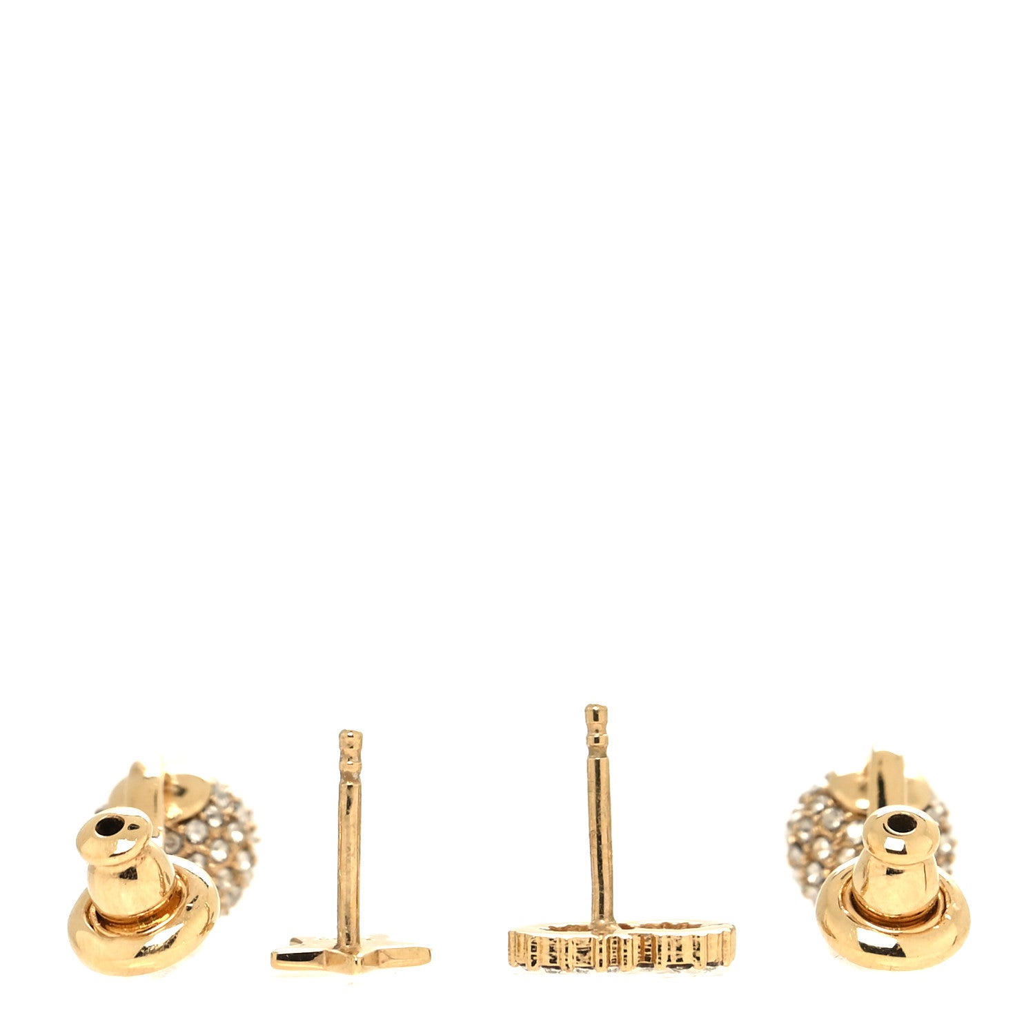 Christian Dior Crystal Star CD La Petite Tribal Earrings Gold 3 of 4