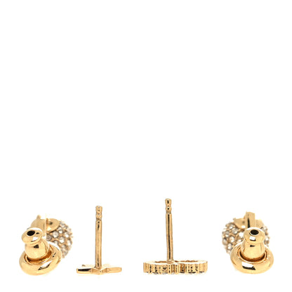 Christian Dior Crystal Star CD La Petite Tribal Earrings Gold 3 of 4