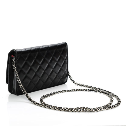 Chanel Calfskin Quilted Cambon Wallet On Chain WOC Black 3 of 10