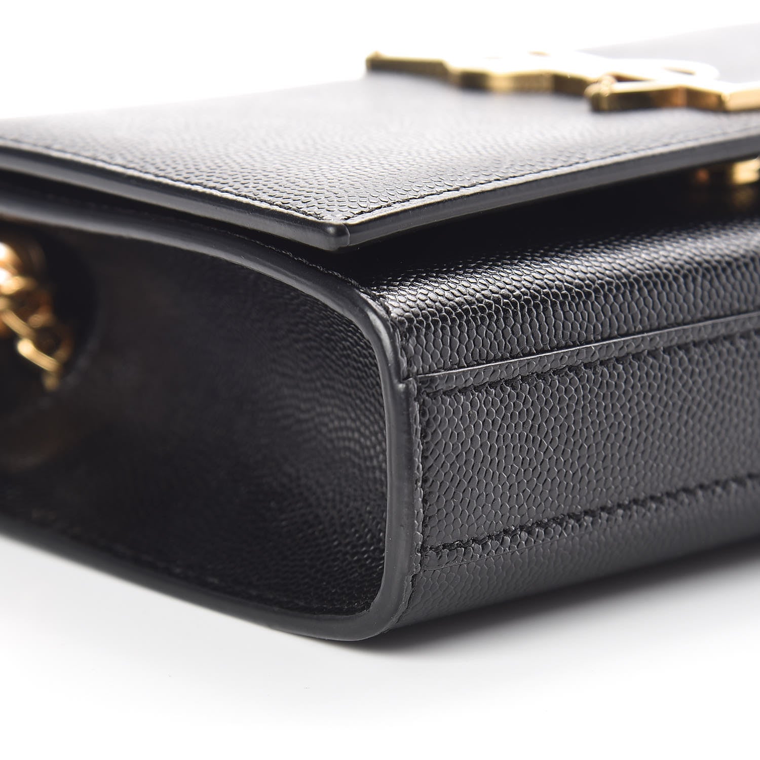 Saint Laurent Grain De Poudre Small Monogram Kate Satchel Black 9 of 10