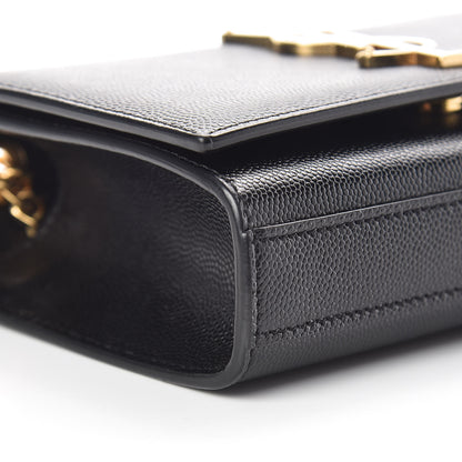 Saint Laurent Grain De Poudre Small Monogram Kate Satchel Black 9 of 10