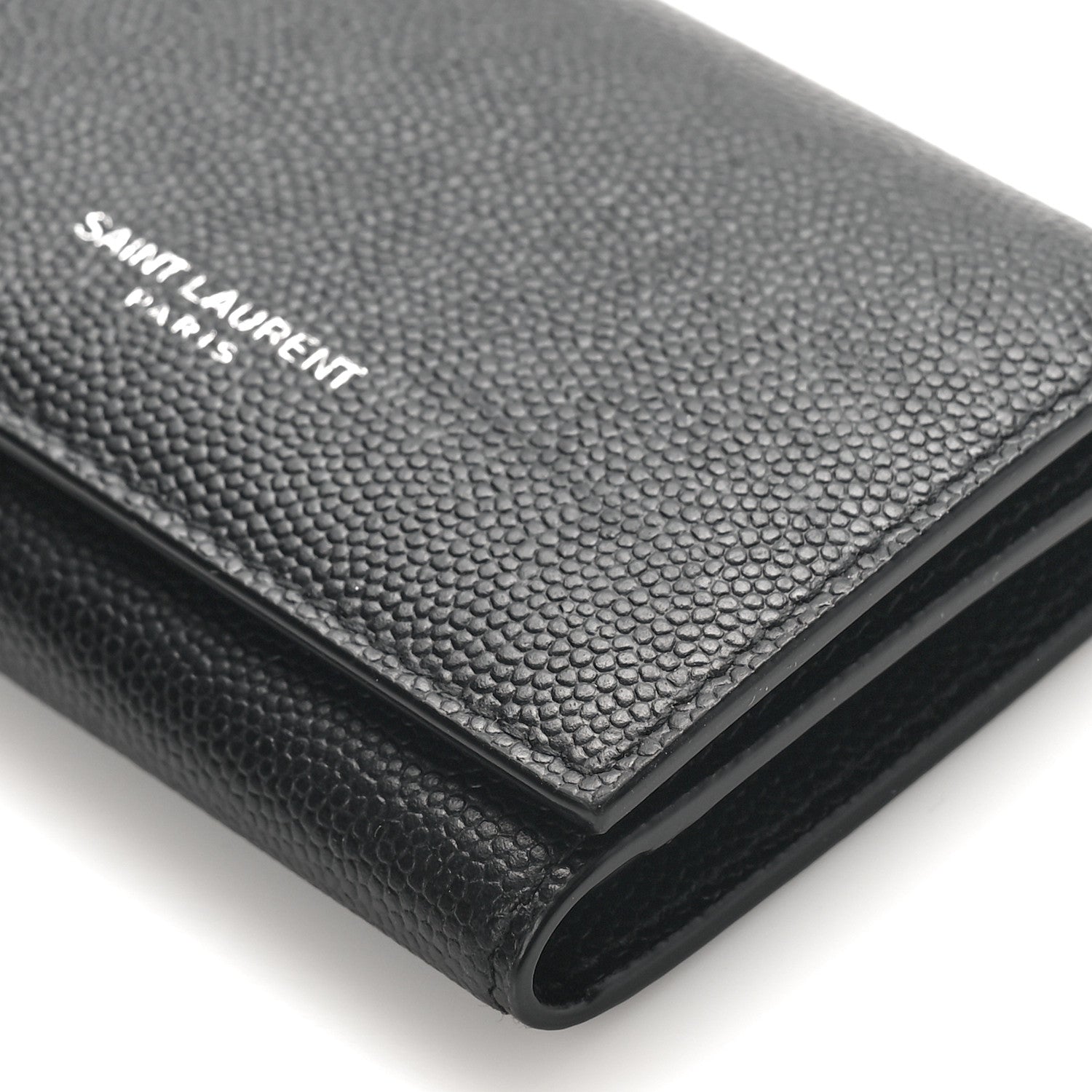 Saint Laurent Grain De Poudre Key Holder Wallet Black 8 of 8