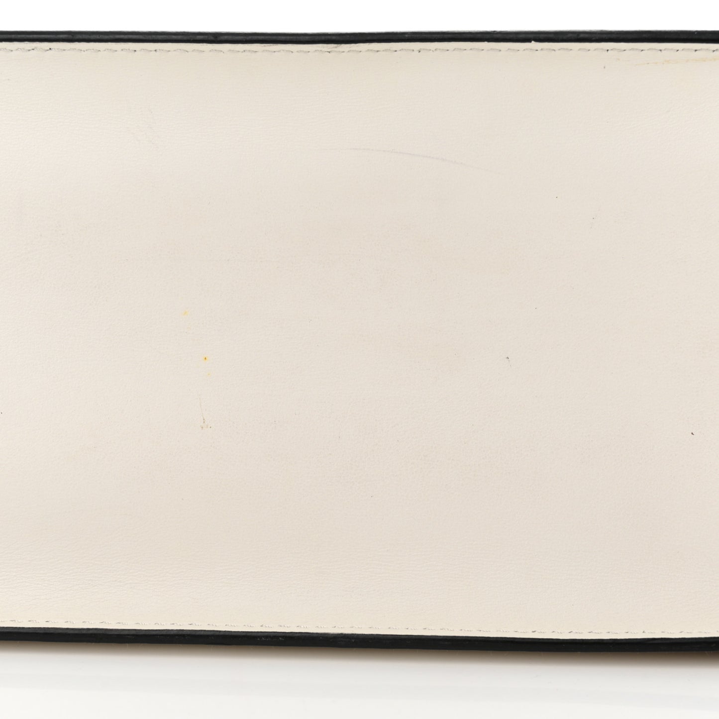 City Calfskin Saffiano Cahier Top Handle Bag White Black