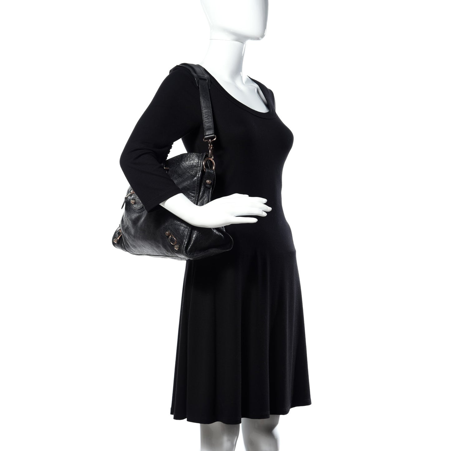 Agneau Giant 12 Rose Gold Hardware City Black