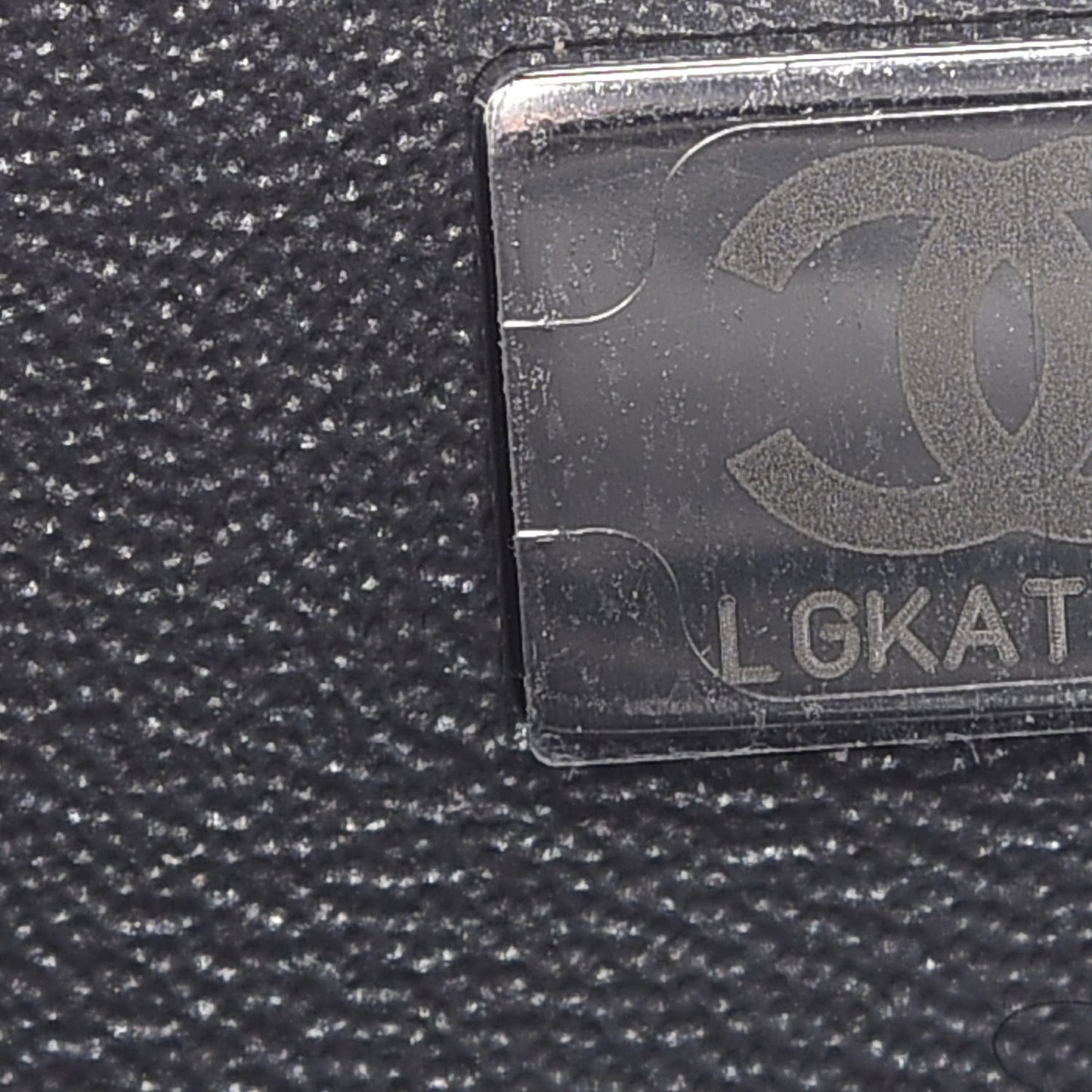 Metallic Calfskin Quilted Mini Rectangular Flap Ruthenium
