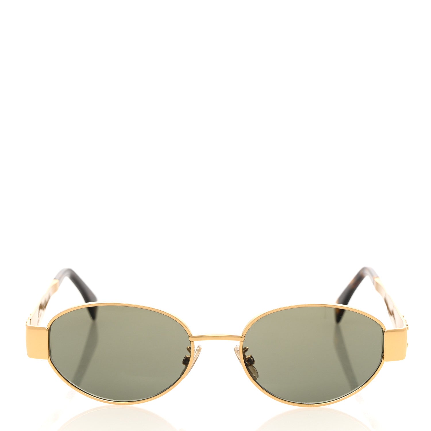 Celine Metal Triomphe 01 Sunglasses CL40235U Gold Green 2 of 7