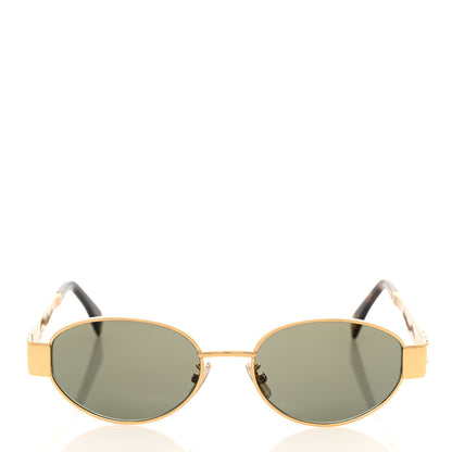 Celine Metal Triomphe 01 Sunglasses CL40235U Gold Green 2 of 7