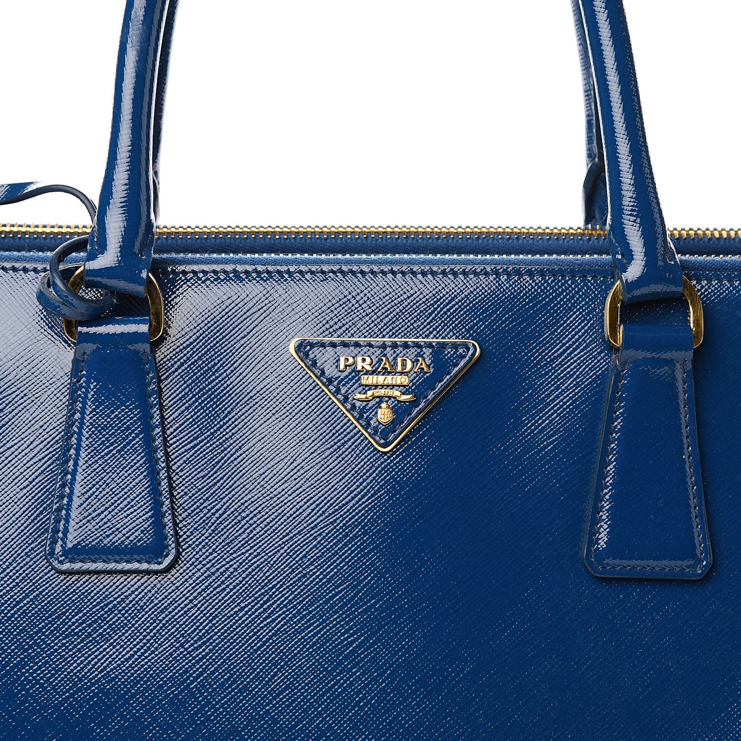 Saffiano Vernice Medium Galleria Double Zip Tote Ottanio