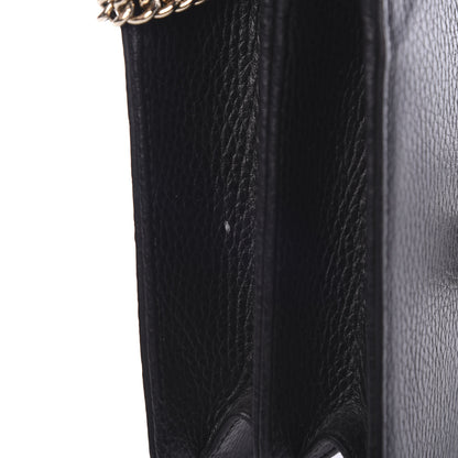 Gucci Dollar Calfskin Small Interlocking G Shoulder Bag Black 9 of 11