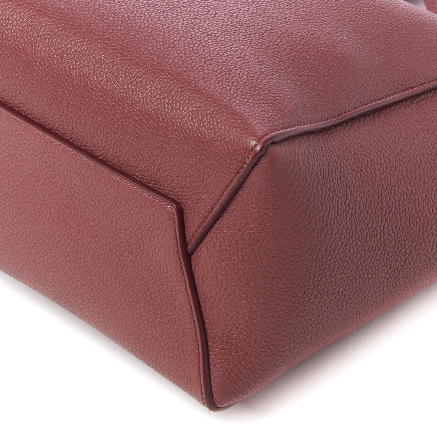 Celine Soft Grained Calfskin Small Sangle Bucket Bag Burgundy 4 of 7