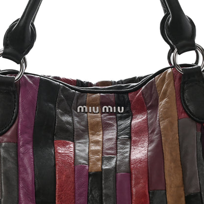 Miu Miu Nappa Large Patchwork Tote Amarena 8 of 17