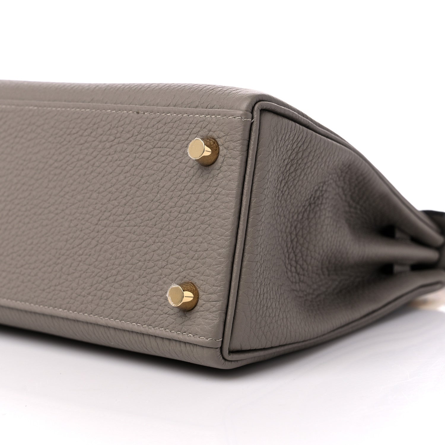 Hermes Togo Horseshoe Kelly Retourne 25 Gris Asphalt Rouge De Coeur 10 of 11