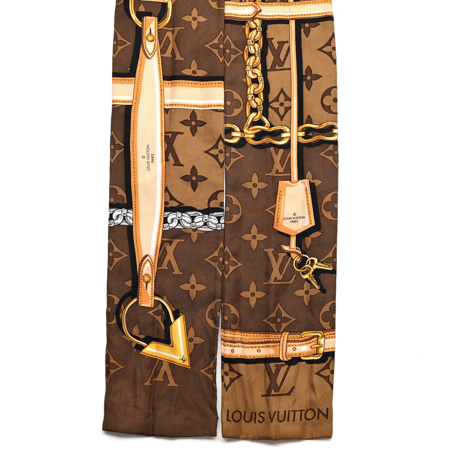 Louis Vuitton Silk Monogram Confidential Bandeau Brown 2 of 6
