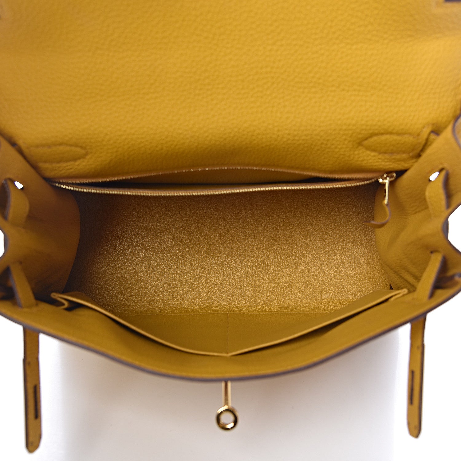Hermes Togo Kelly Retourne 28 Jaune Ambre 13 of 42