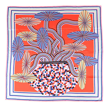 Hermes Silk Flores Del Este Scarf 140 Grenadine Blue Multicolor 1 of 3