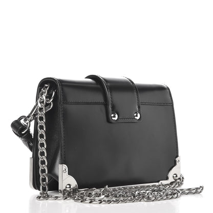 Prada City Calfskin Cahier Chain Wristlet Clutch Black 4 of 7