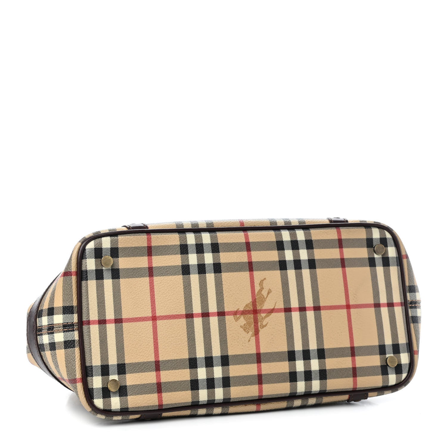 Burberry Haymarket Check Buckle Satchel Chocolate 3 of 9