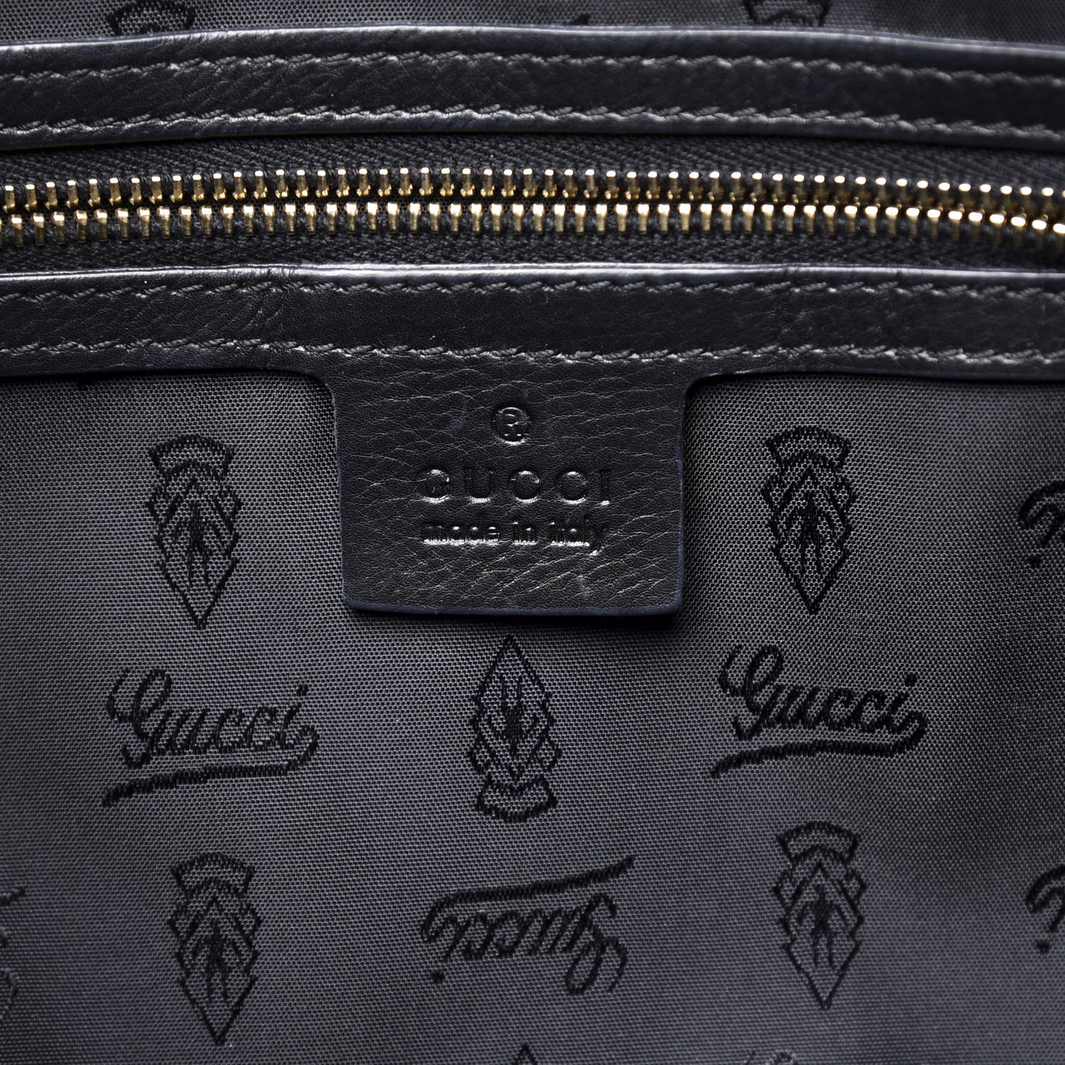 Gucci Patent Large Hysteria Clutch Black 7 of 10