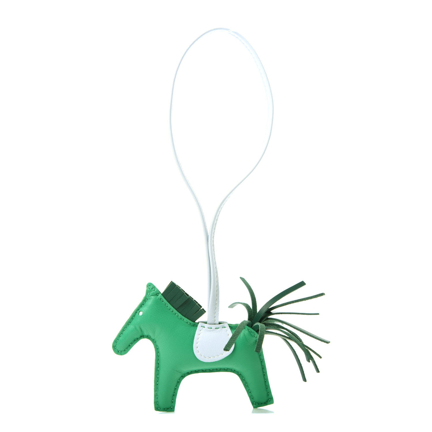 Hermes Milo Lambskin Grigri Rodeo Horse Bag Charm PM Menthe Malachite Brume 1 of 5