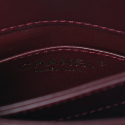 Chanel Calfskin Quilted Small Top Handle Flap Burgundy 6 of 9