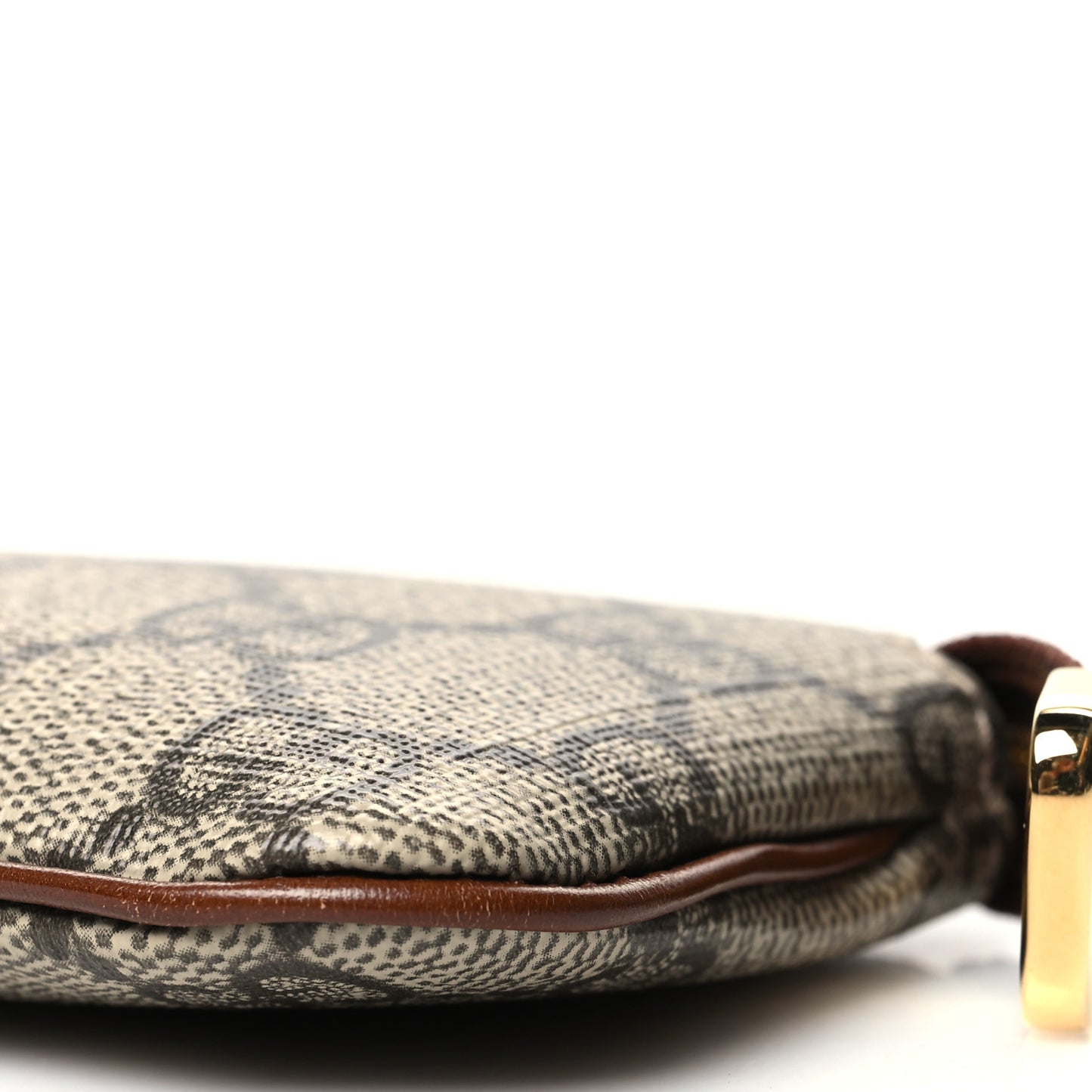 GG Supreme Monogram Key Case Beige Ebony Cuir