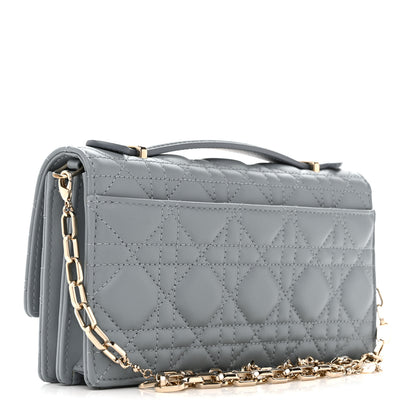 Christian Dior Lambskin Cannage Mini My Dior Top Handle Clutch Cloud Blue 3 of 13