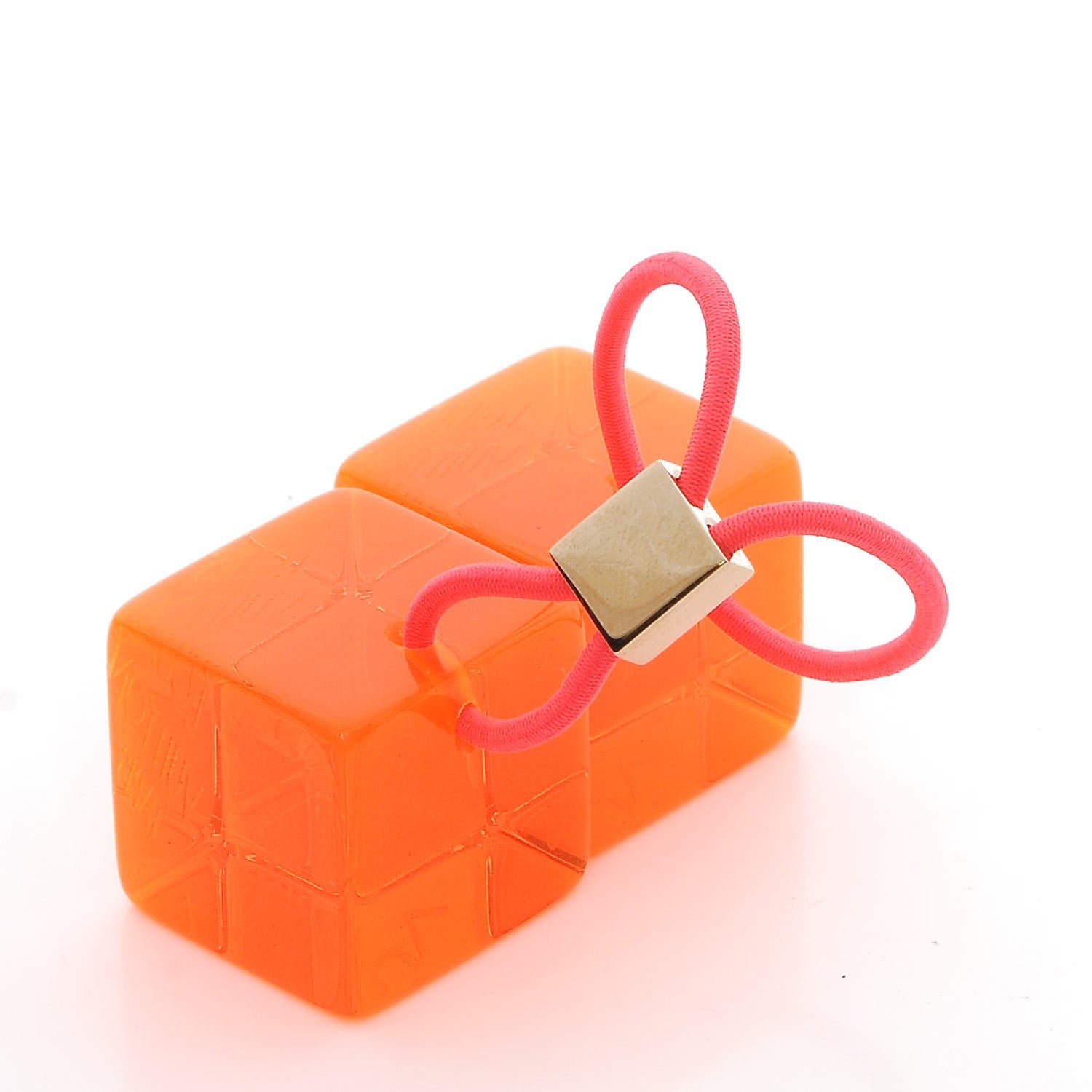 Louis Vuitton Resin Fluo Robert Wilson Hair Cubes Green Orange 5 of 8