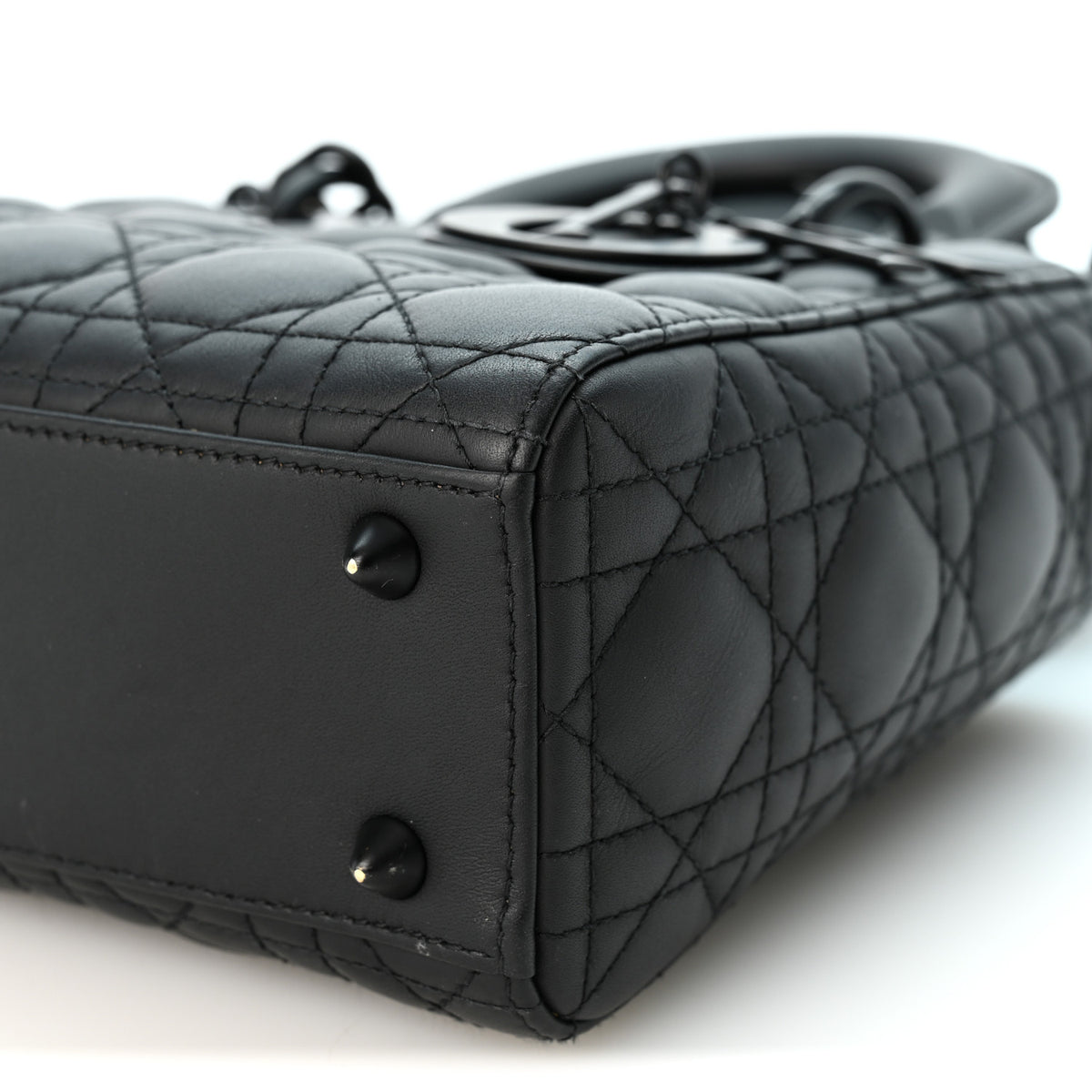 Ultra Matte Calfskin Cannage Small My ABCDior Lady Dior Black