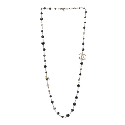 Chanel Beaded Sheep CC Long Necklace Gold Black 3 of 7