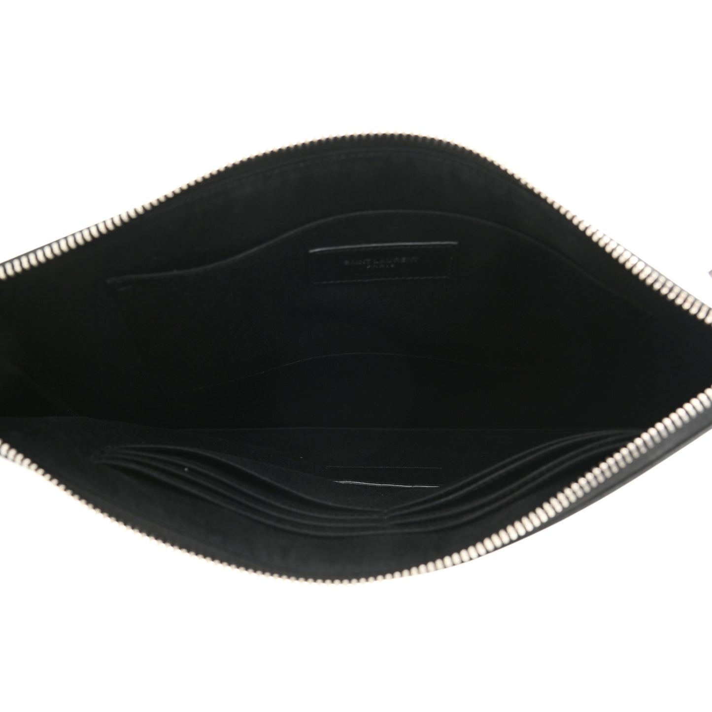Calfskin Classic Monogram Zipped Tablet Holder Black