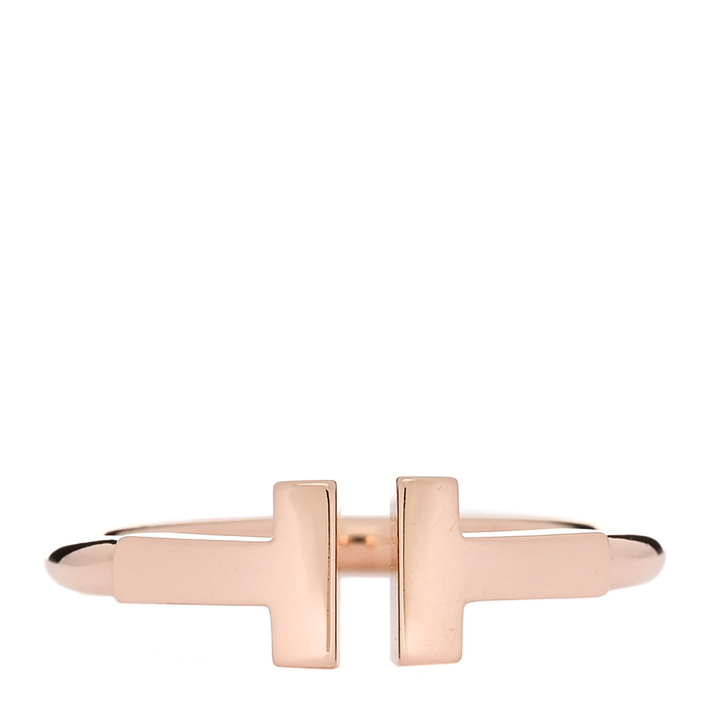 18K Rose Gold T Wire Ring 49 5
