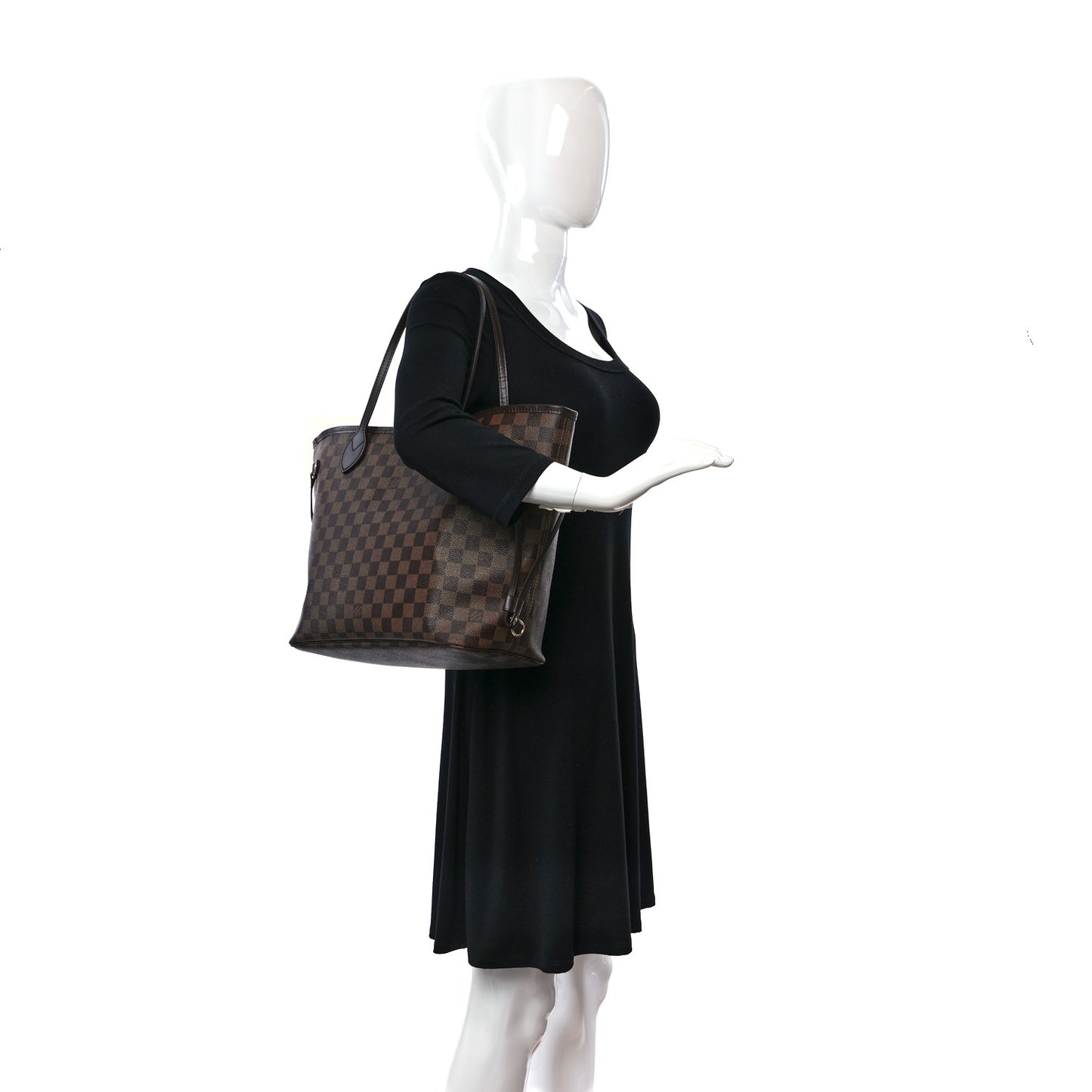 Damier Ebene Neo Neverfull MM Rose Ballerine