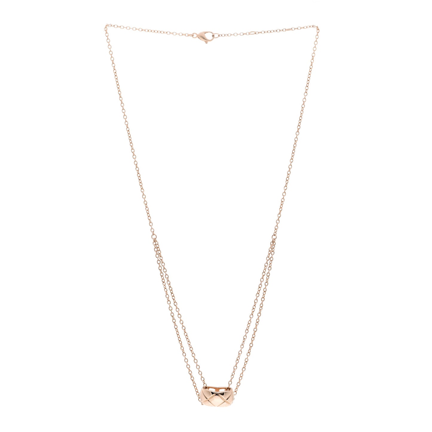 18K Beige Gold Coco Crush Pendant Necklace