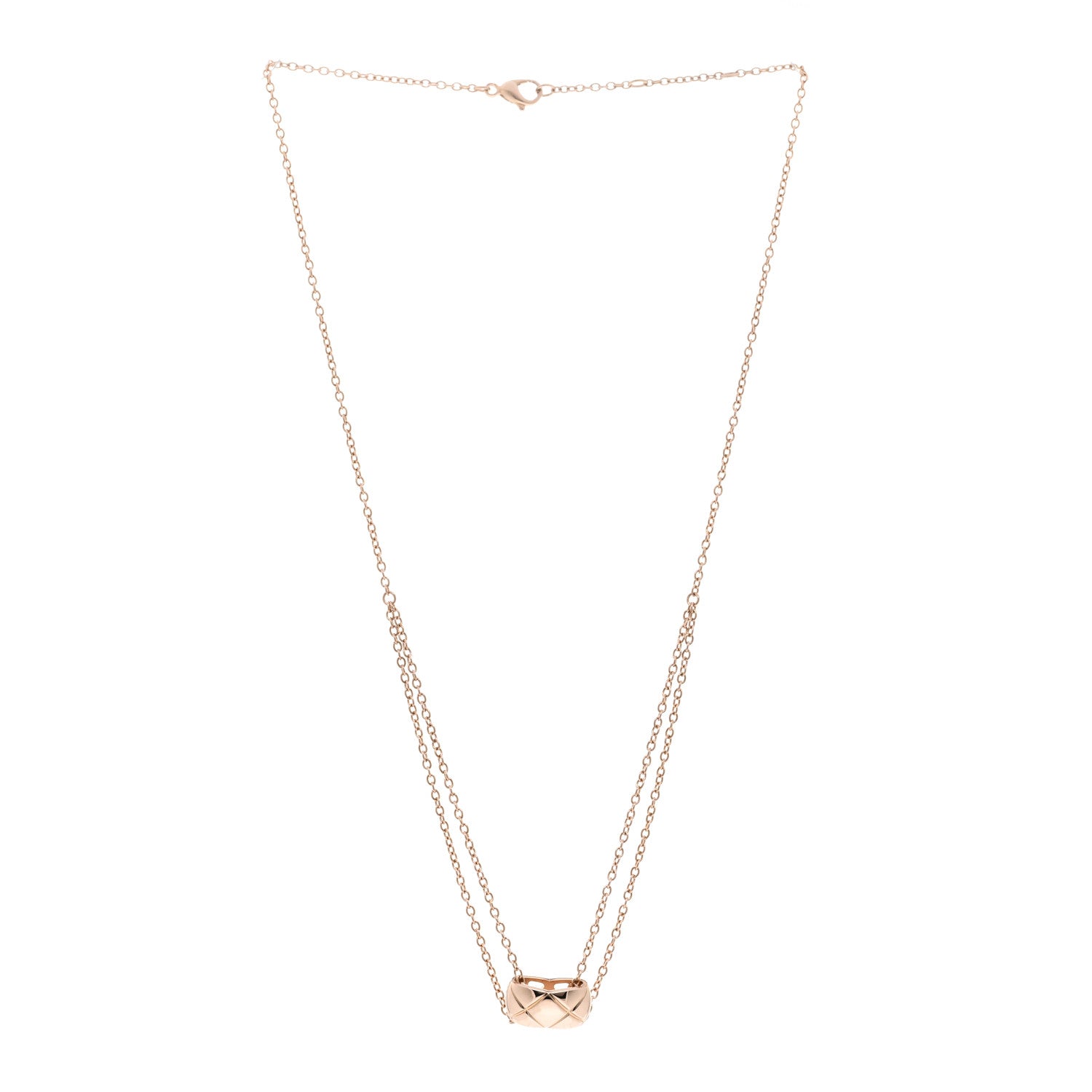 Chanel 18K Beige Gold Coco Crush Pendant Necklace 3 of 5