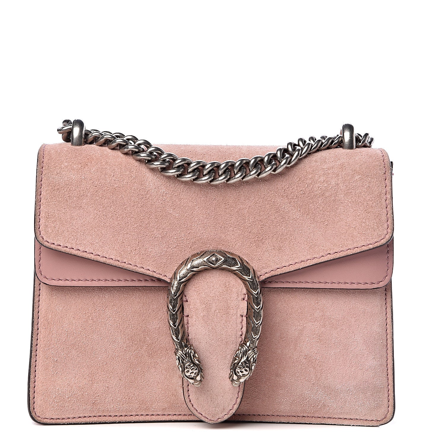 Gucci Suede Mini Dionysus Shoulder Bag Pink 1 of 13