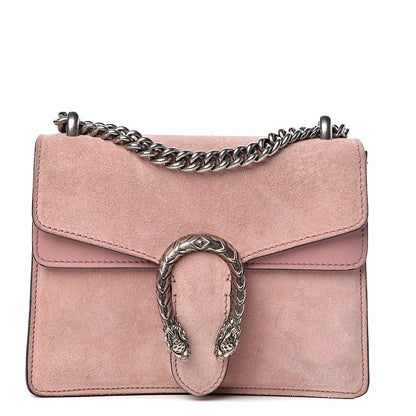 Gucci Suede Mini Dionysus Shoulder Bag Pink 1 of 13