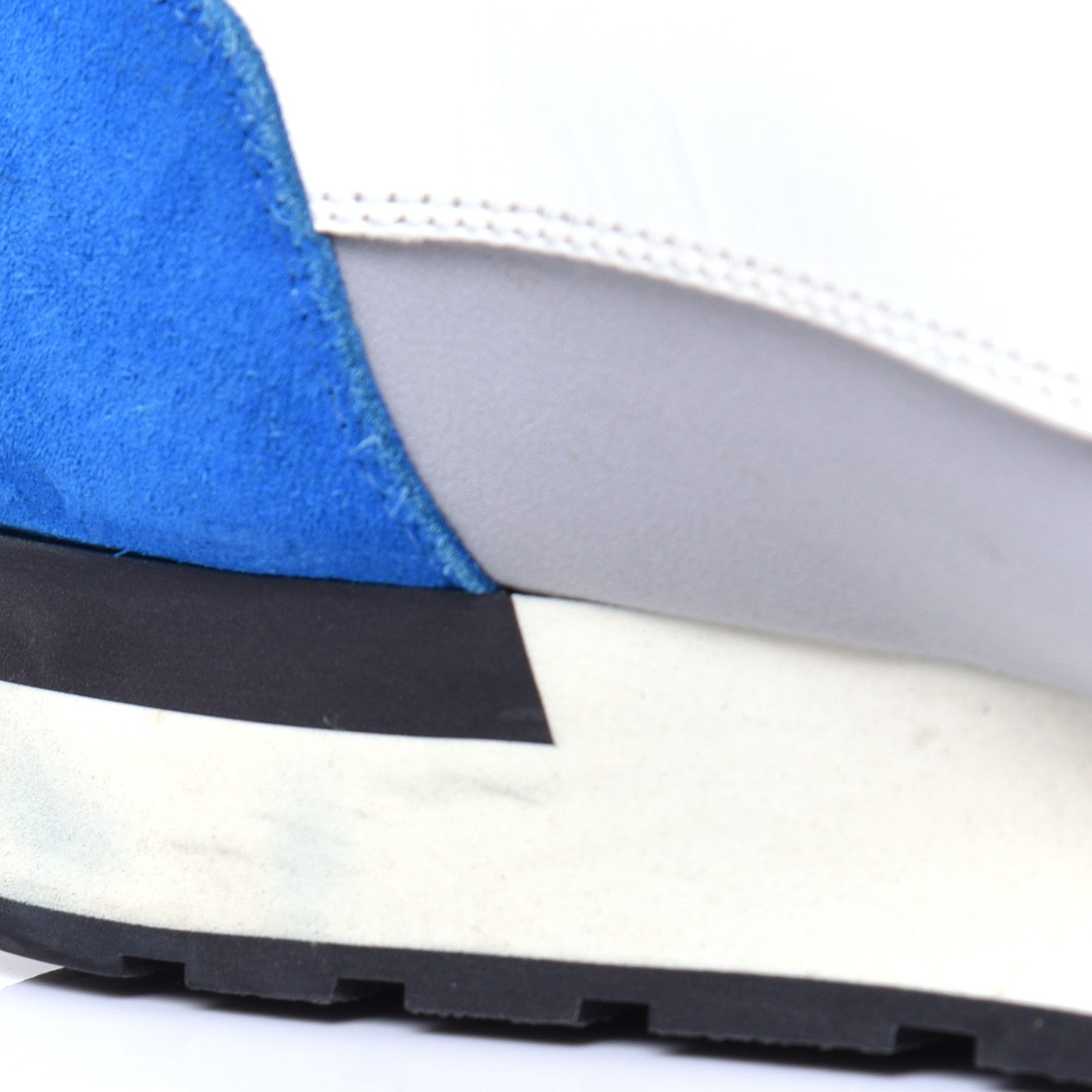 Balenciaga Mesh Calfskin Neoprene Suede Womens Race Runner Sneakers 40 Gris Blue White 13 of 15