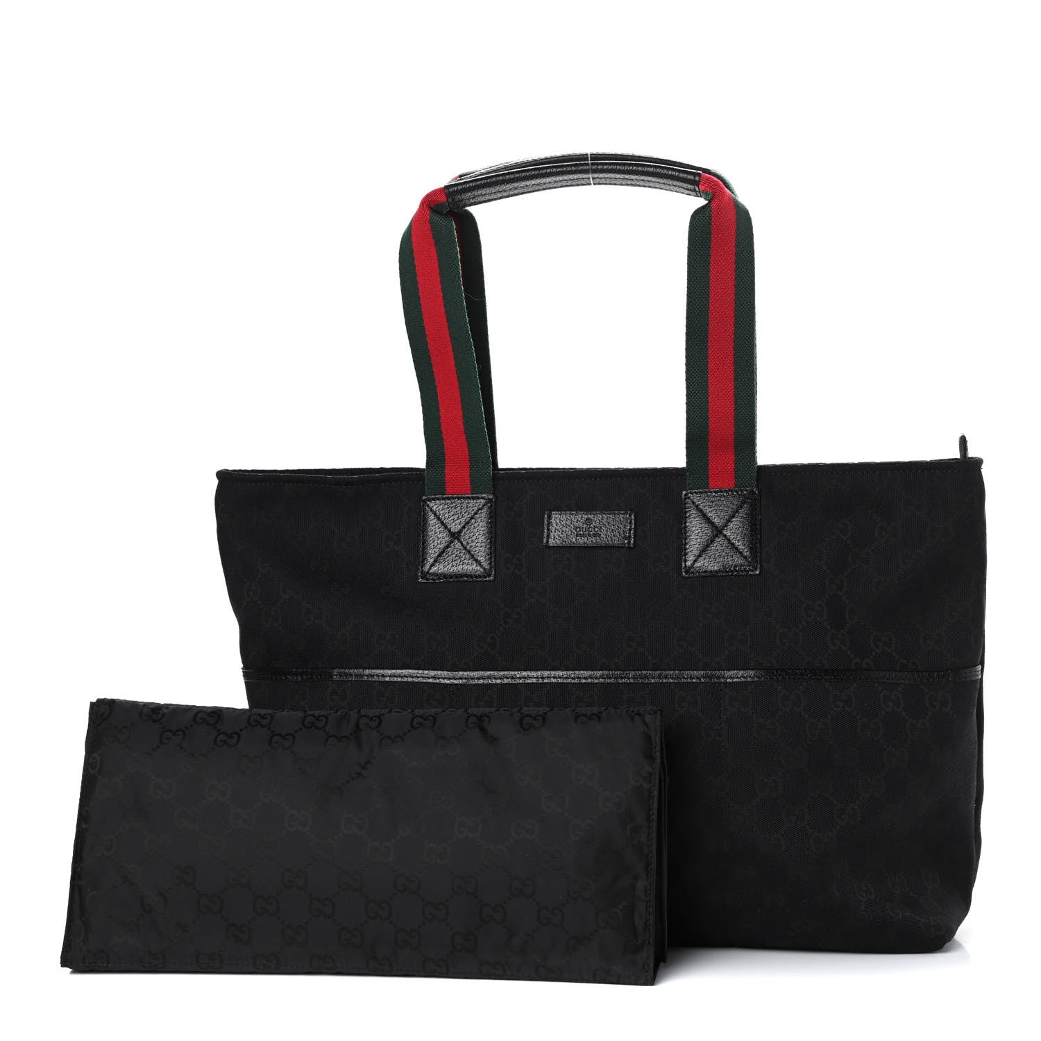 Gucci Monogram Web Large Diaper Tote Black 1 of 9