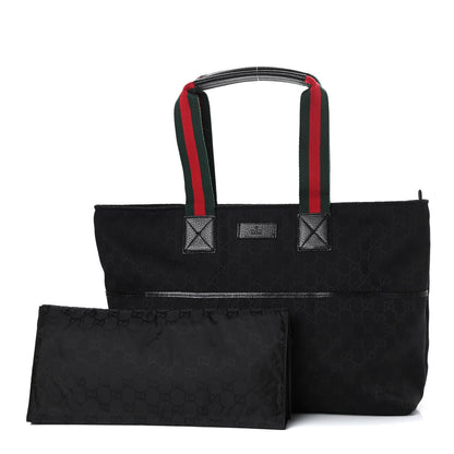 Gucci Monogram Web Large Diaper Tote Black 1 of 9