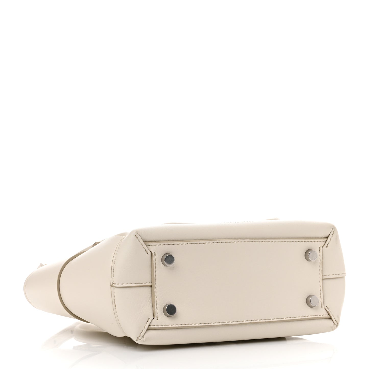 French Calfskin Maxi Intrecciato Mini Arco Bianco