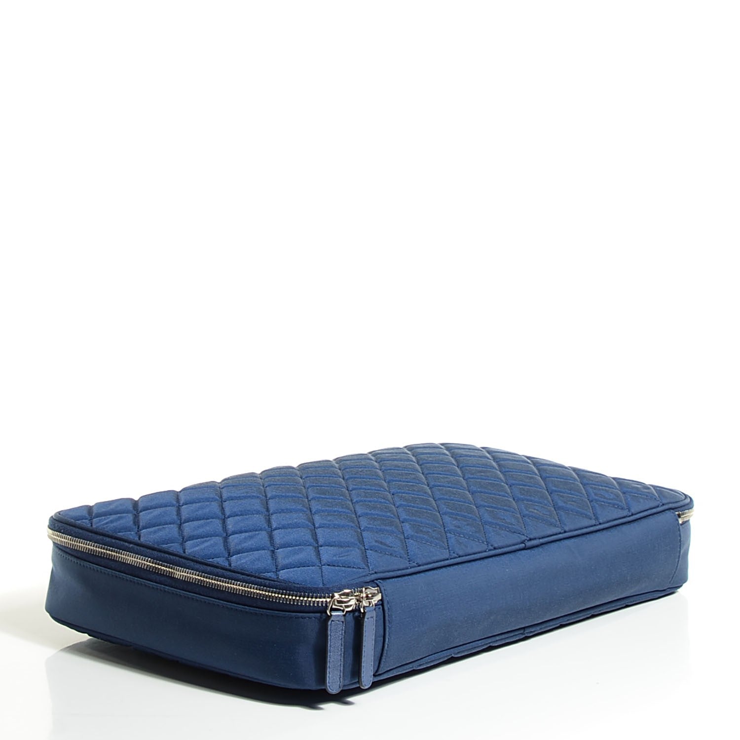 Chanel Nylon Quilted 15 Inch Laptop Case Blue 4 of 8