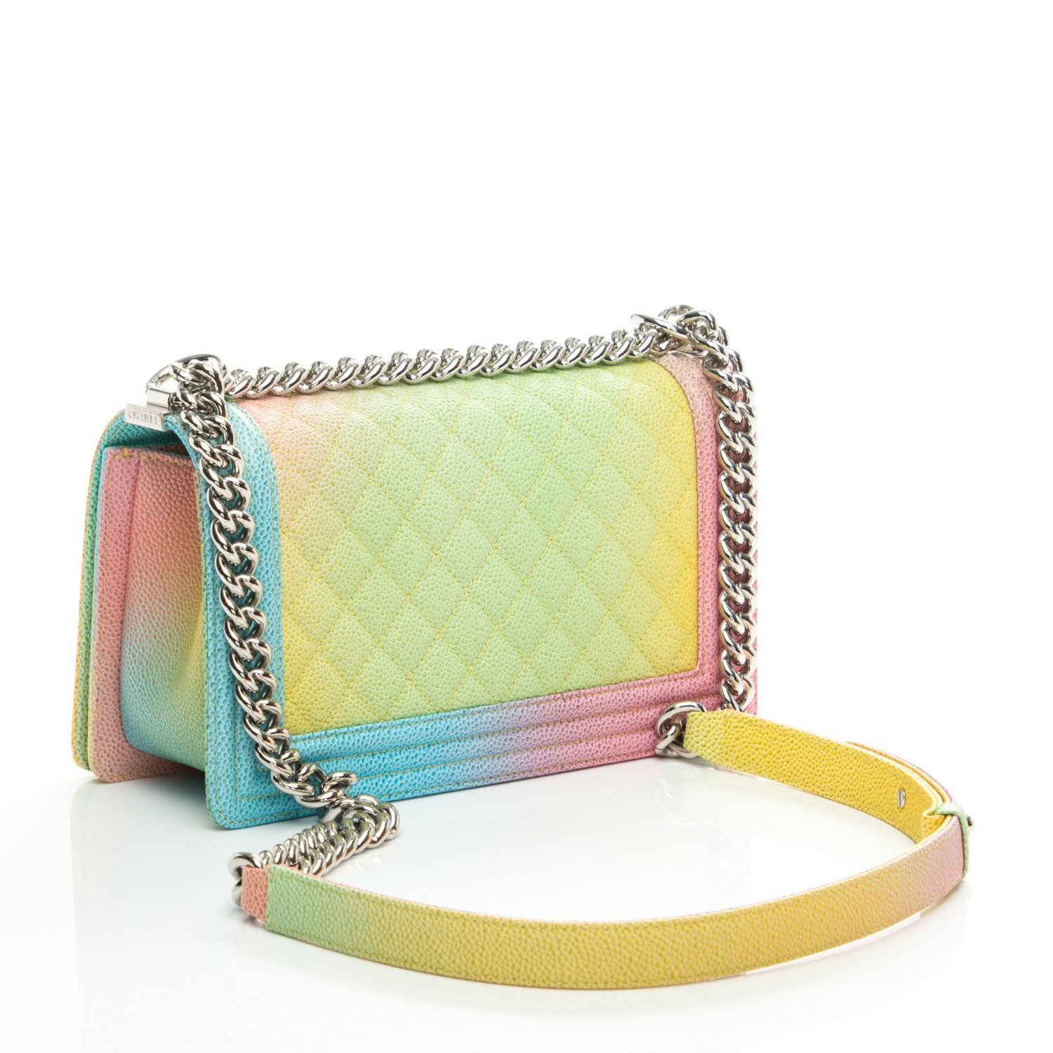 Chanel Caviar Quilted Medium Cuba Rainbow Boy Flap Multicolor 3 of 8