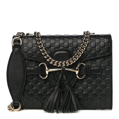 Gucci Microguccissima Mini Emily Shoulder Bag Black 1 of 19
