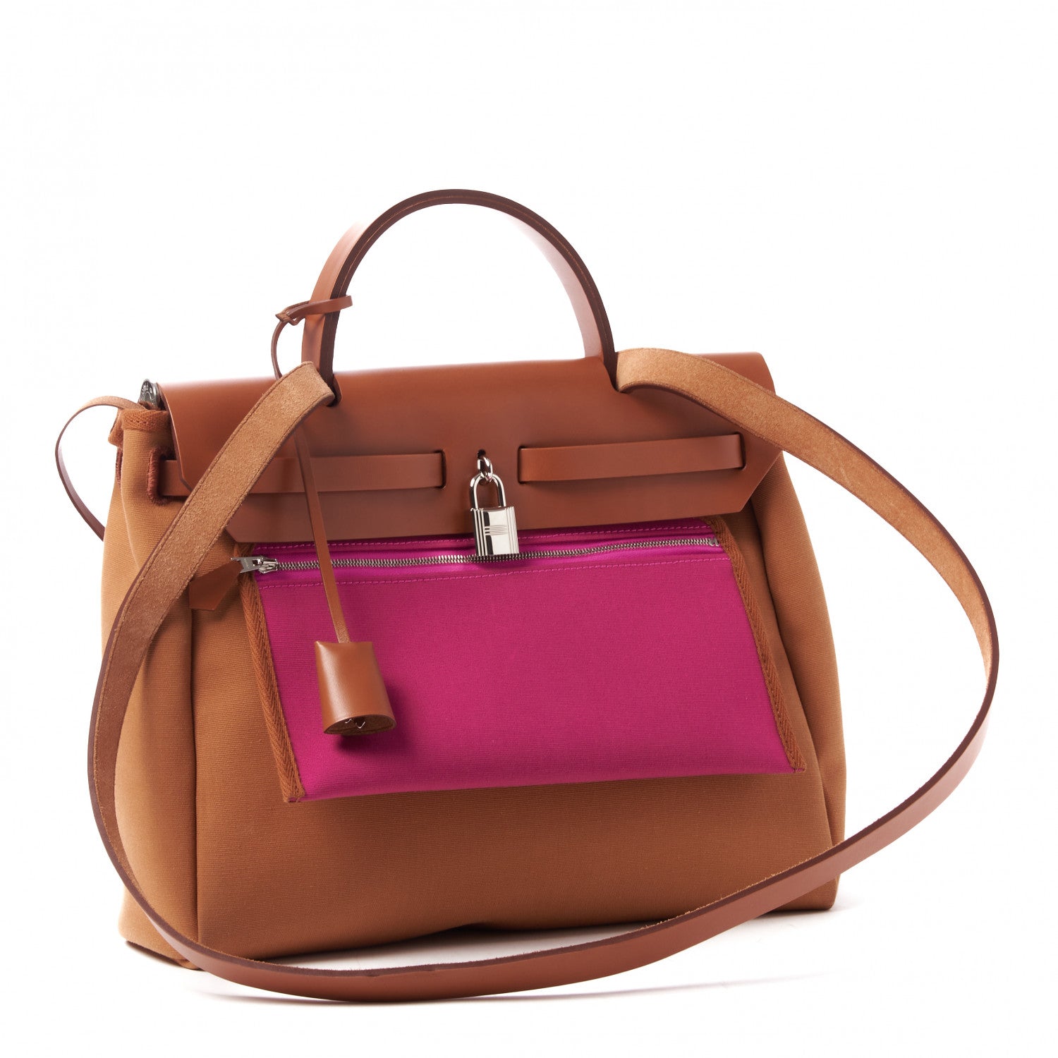 Hermes Toile Officier Vache Hunter Verso Herbag Zip PM 31 Dune Magnolia Fauve 4 of 9