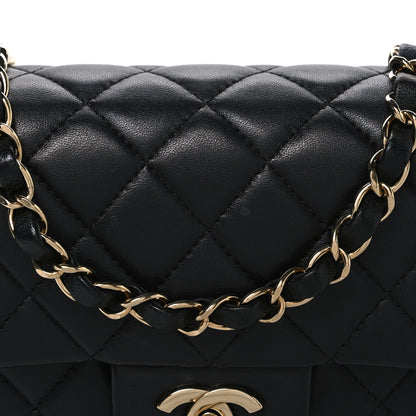 Chanel Lambskin Quilted Mini Rectangular Flap Black 8 of 10