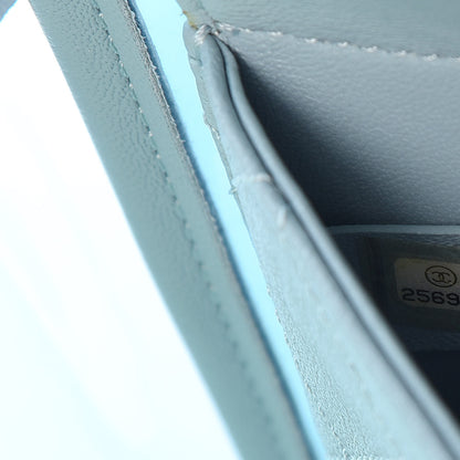 Chanel PVC Lambskin Stitched Medium Coco Splash Shopping Bag Blue Green 7 of 13
