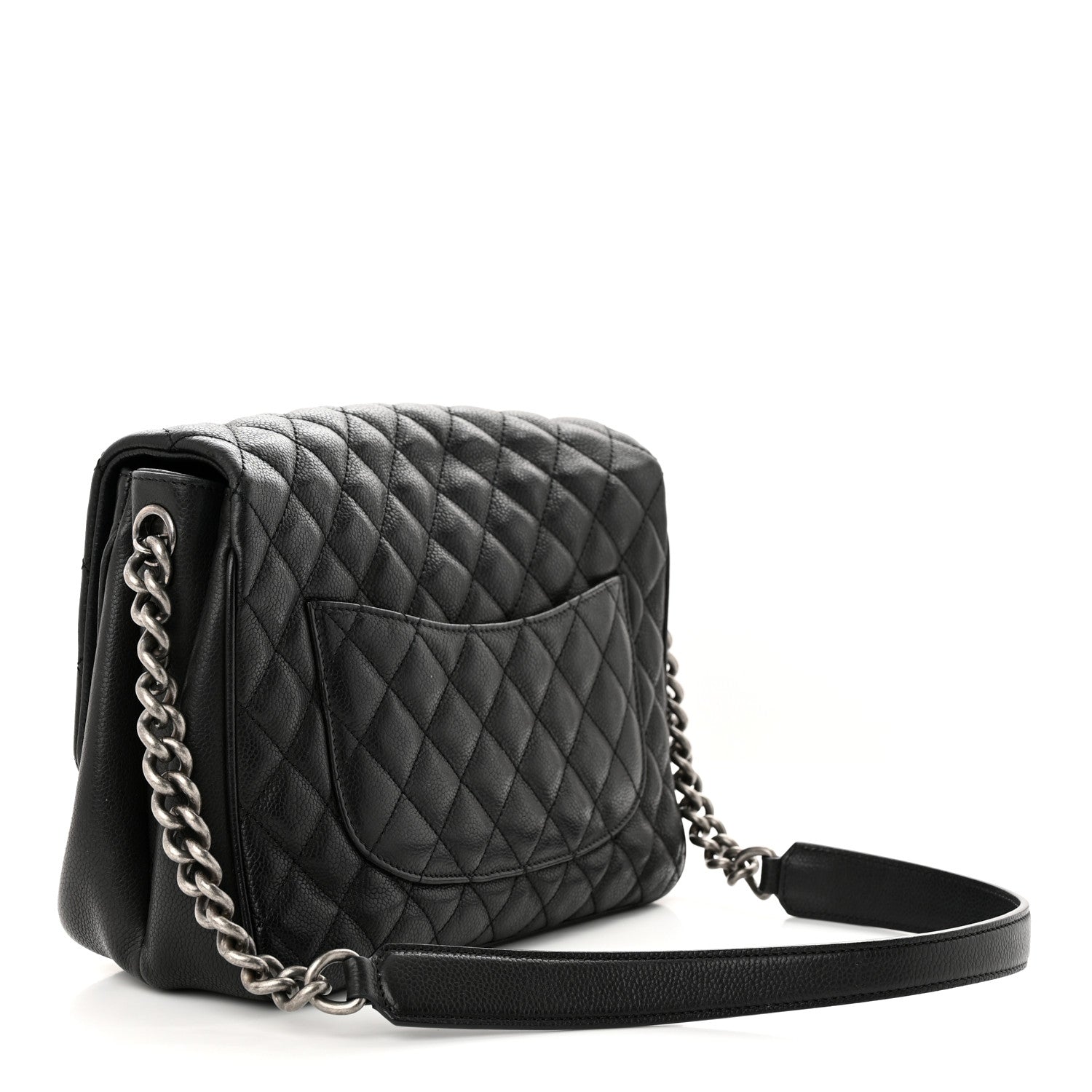 Chanel Caviar Quilted Medium Rock In Rome Single Flap Black 3 of 12