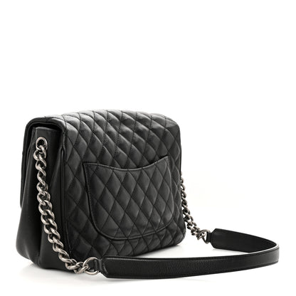 Chanel Caviar Quilted Medium Rock In Rome Single Flap Black 3 of 12